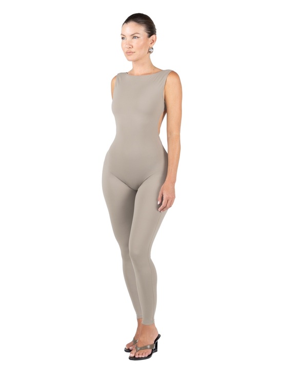 Davis Active Other - Davis Active Boat Neck Jumpsuit Khaki Size L/XL Active Wear Bodycon Outfit